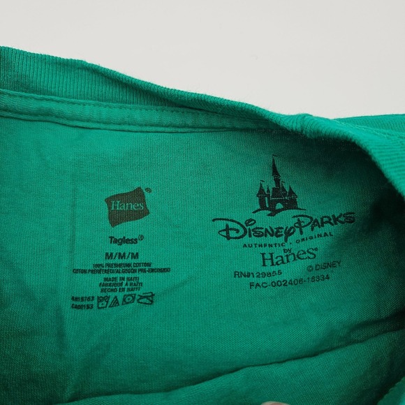Disney Parks Dashing Down Main Street U.S.A. Mickey Donald Goofy Green Tee Sz M - Picture 3 of 6